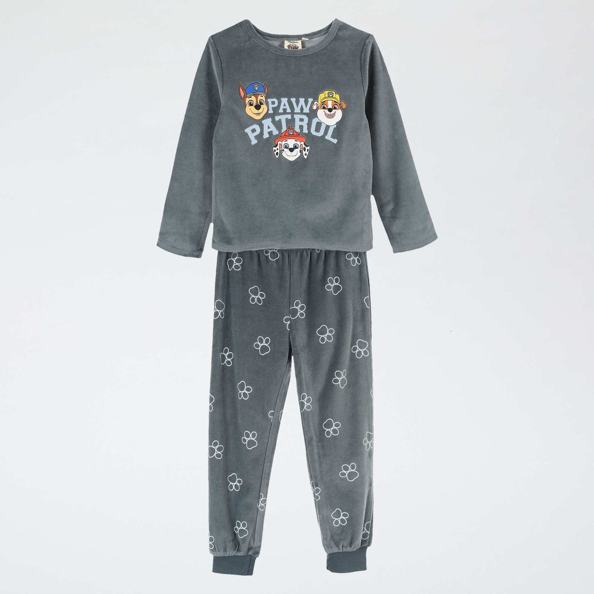 'Paw Patrol' Long-Sleeve T-Shirt and Velvet Pants Pajama Set - 2-Piece GREEN