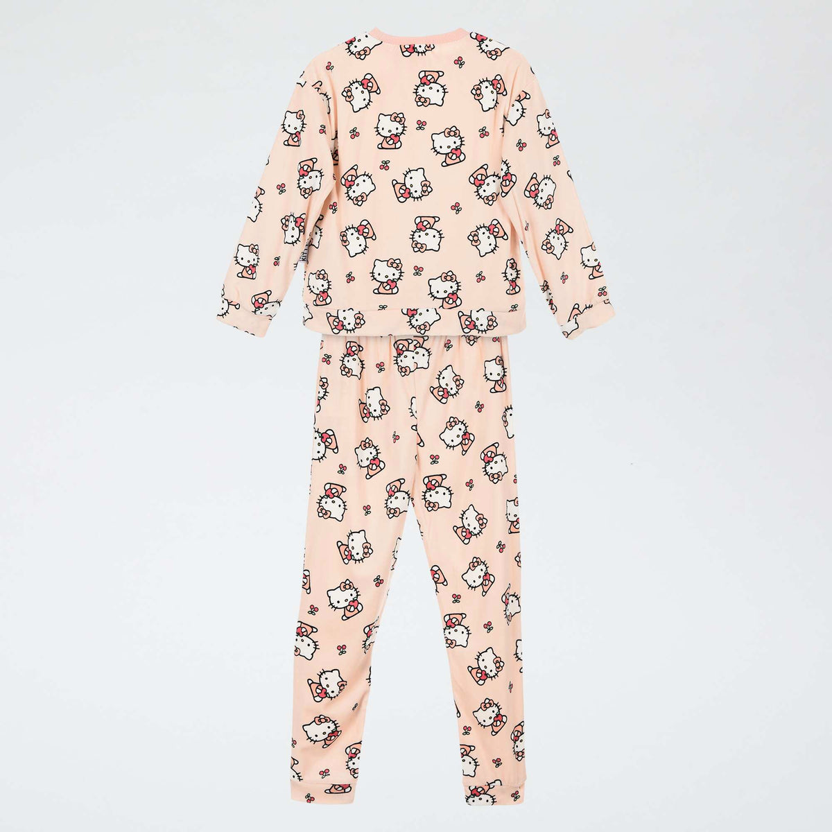 'Hello Kitty' 2-piece Pajamas - Long-sleeved T-shirt + Pants PINK