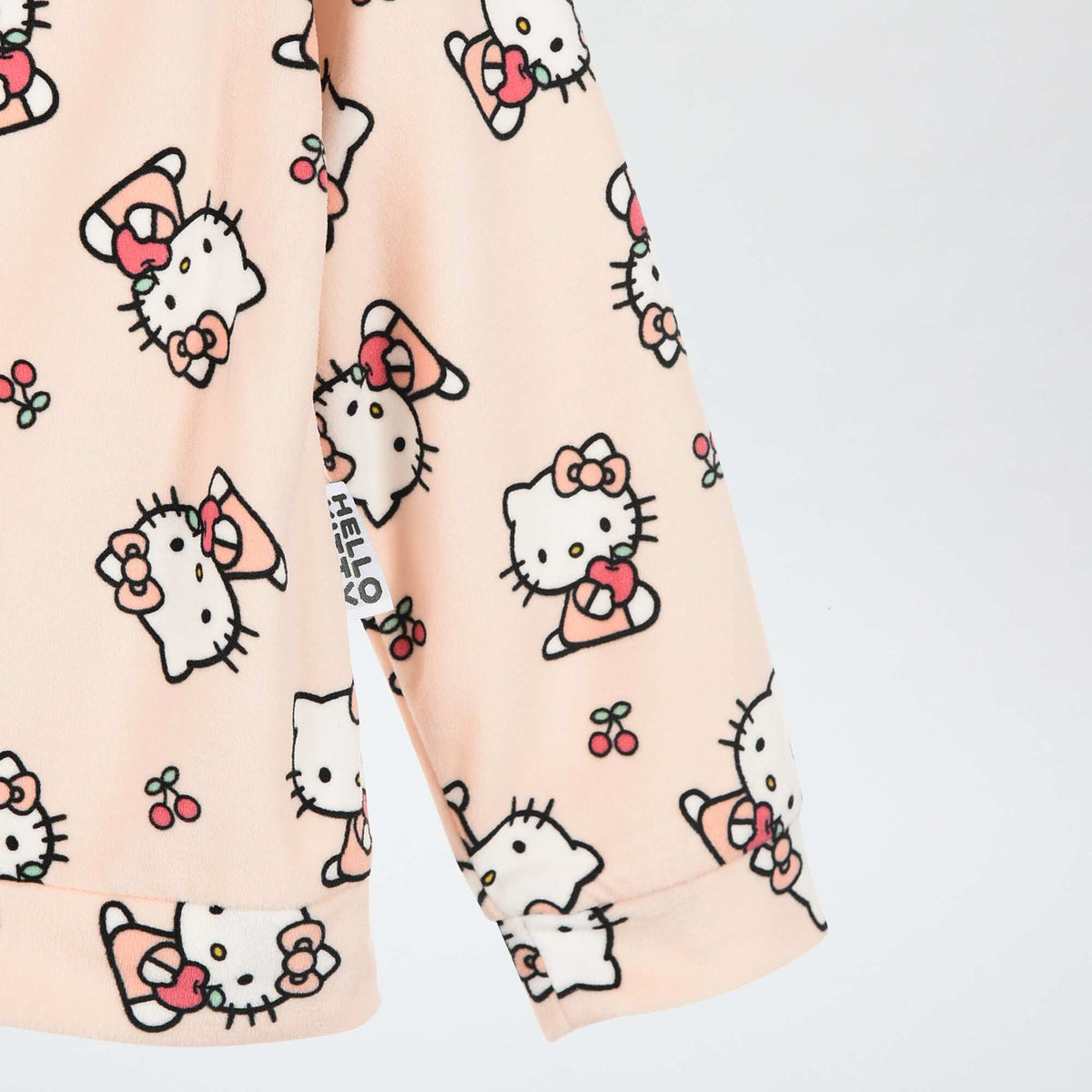 'Hello Kitty' 2-piece Pajamas - Long-sleeved T-shirt + Pants PINK