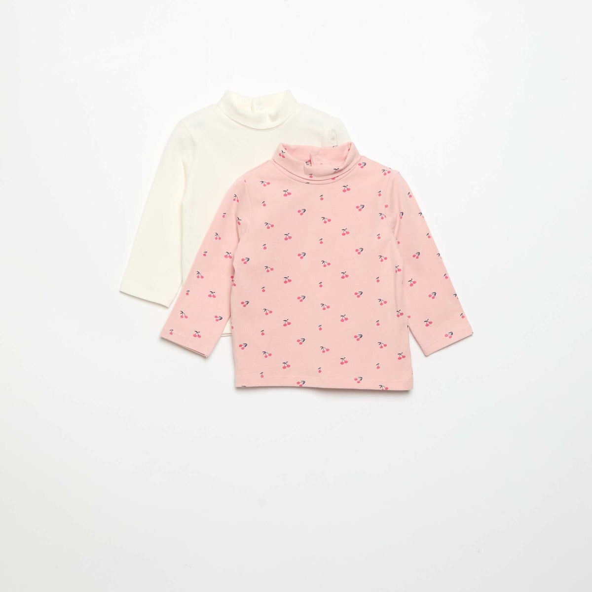 Pack of 2 Roll-Neck Tops PINK