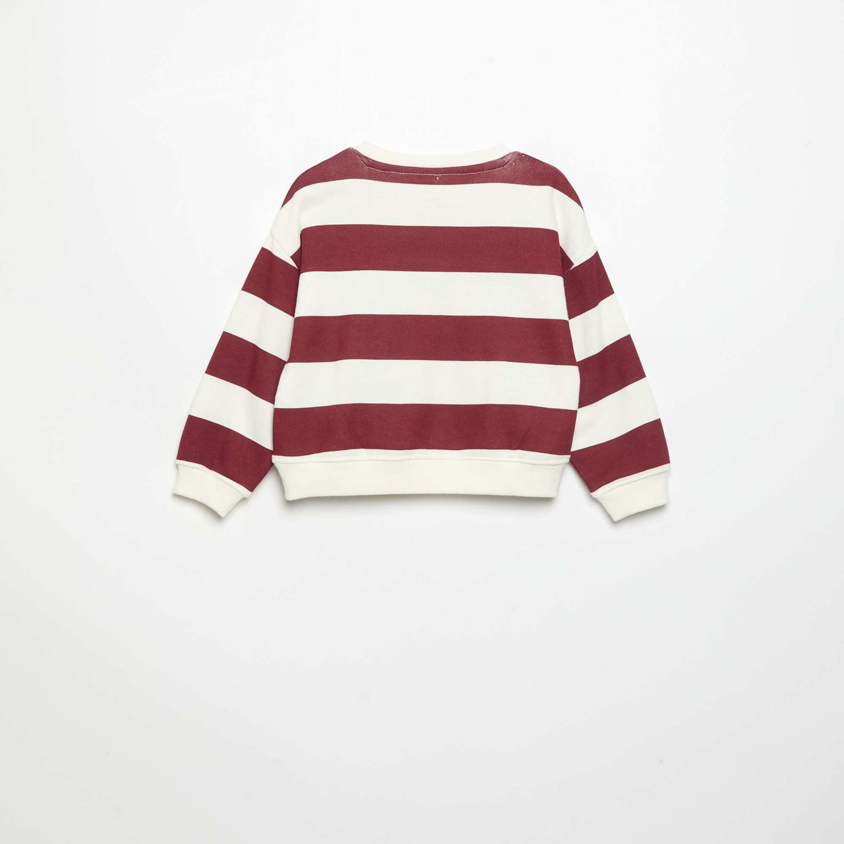 Long-sleeved fleece sweatshirt with fun design RED
