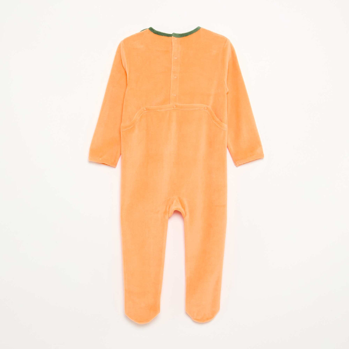 Halloween Velvet 2-Piece Sleepsuit Set with Hat ORANGE