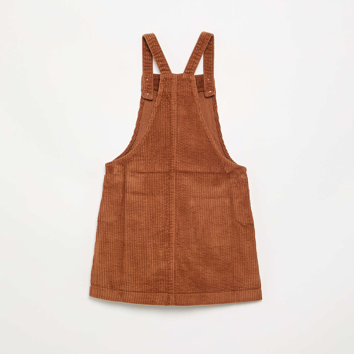 Corduroy Pinafore Dress BROWN