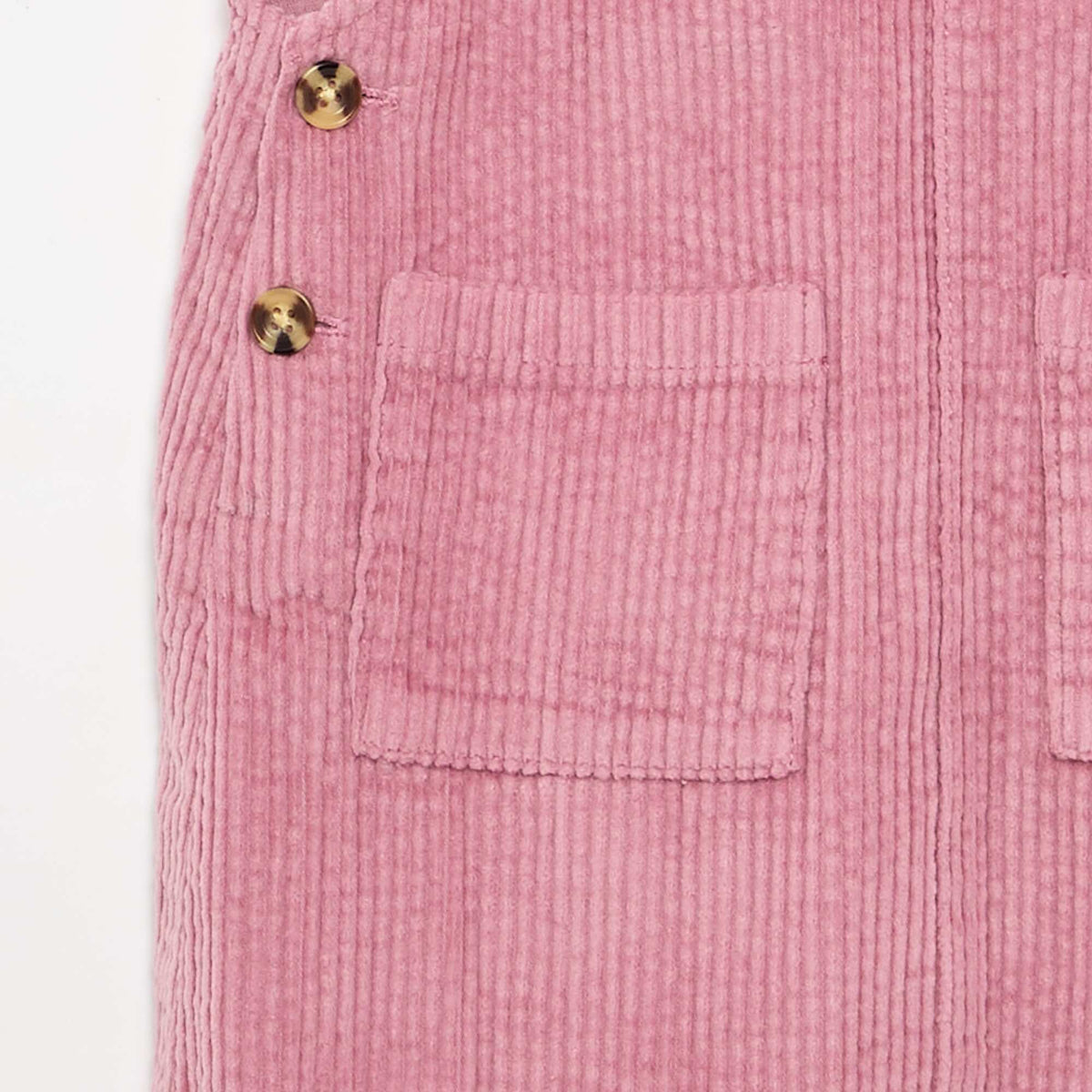 Corduroy Pinafore Dress PINK