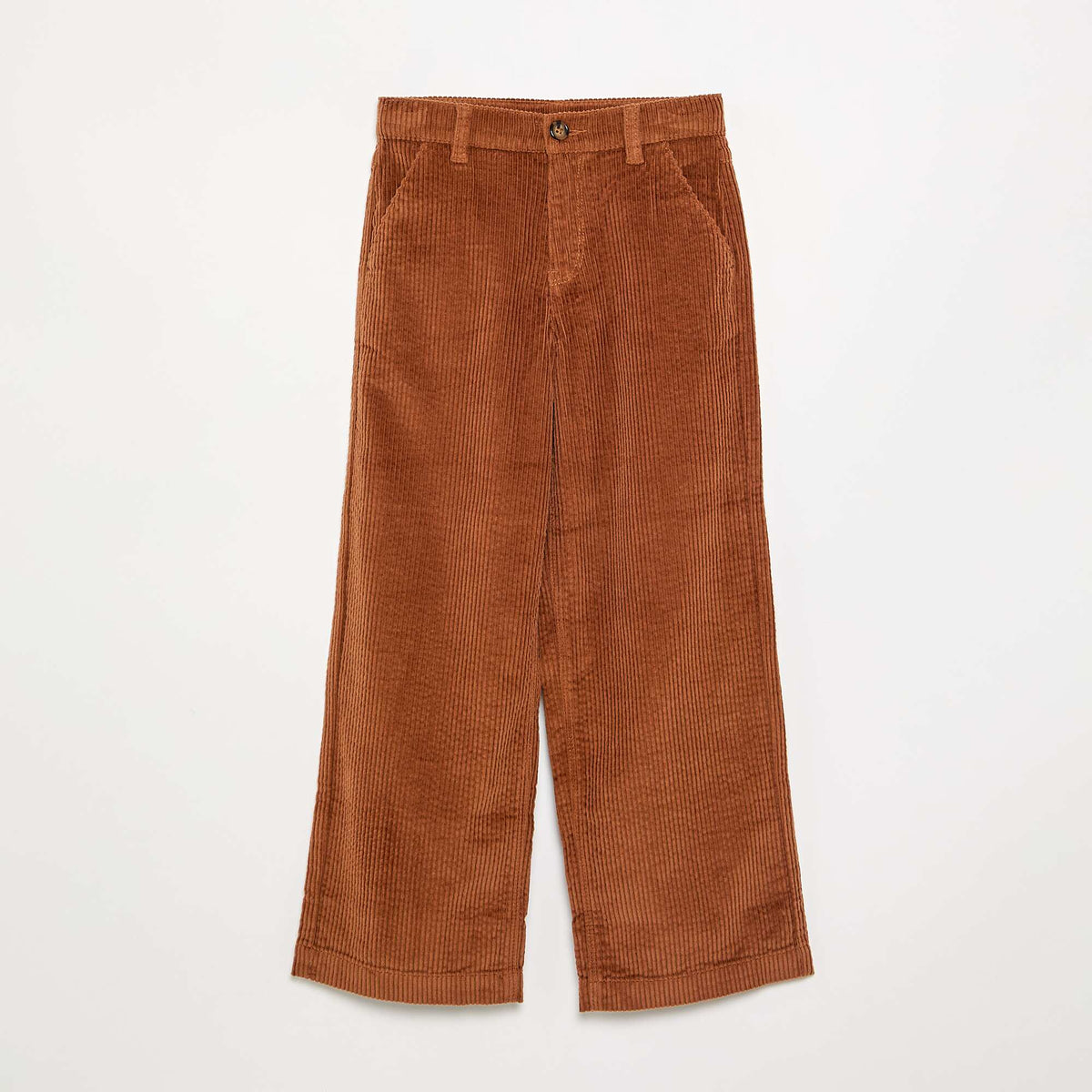 Wide Leg Corduroy Trousers BROWN