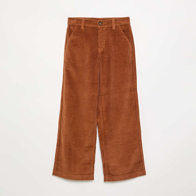 Wide Leg Corduroy Trousers BROWN