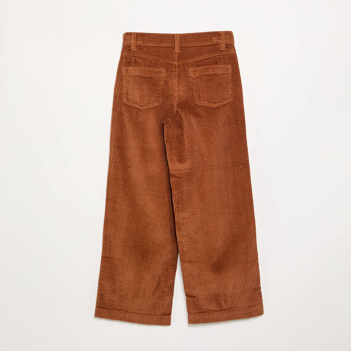 Wide Leg Corduroy Trousers BROWN