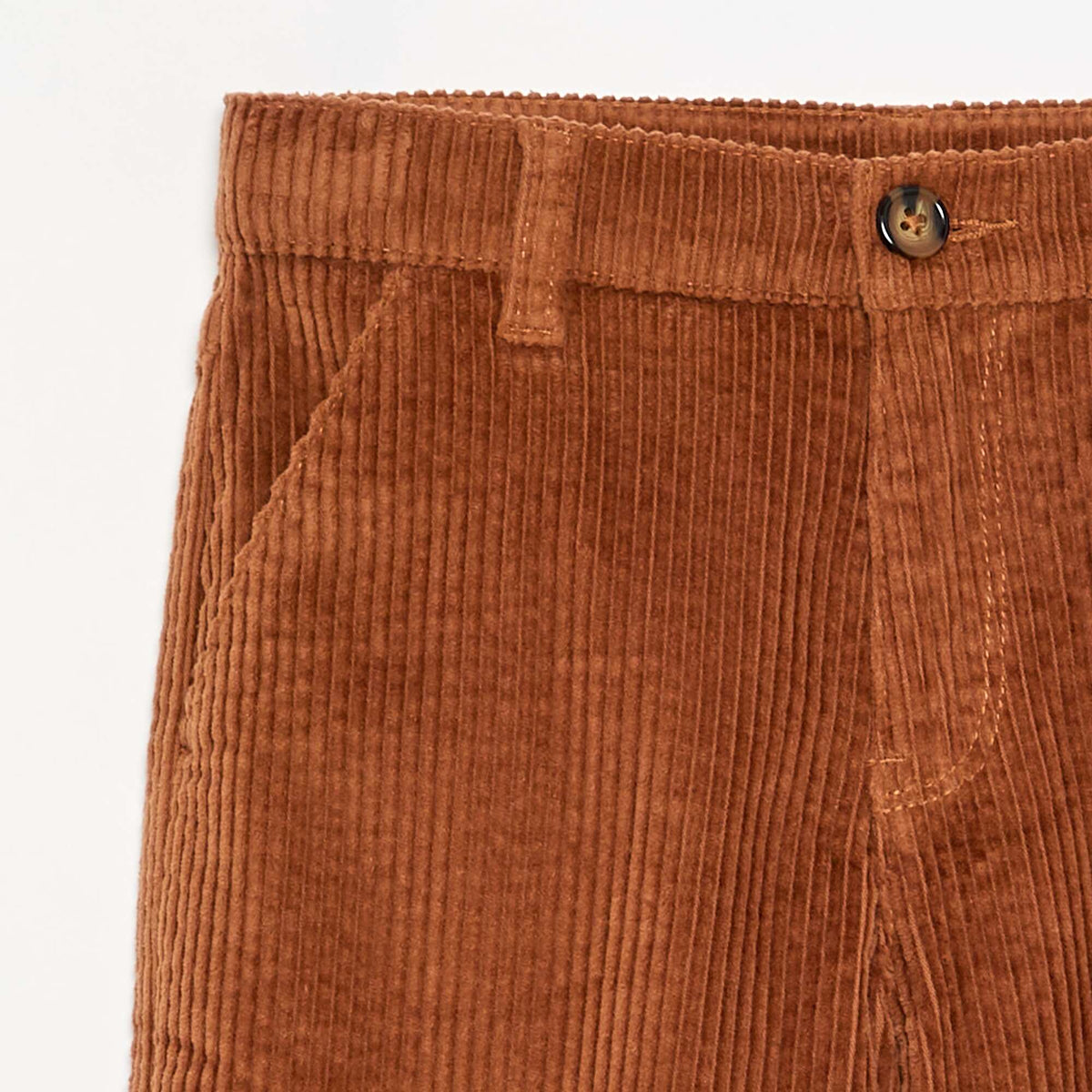 Wide Leg Corduroy Trousers BROWN
