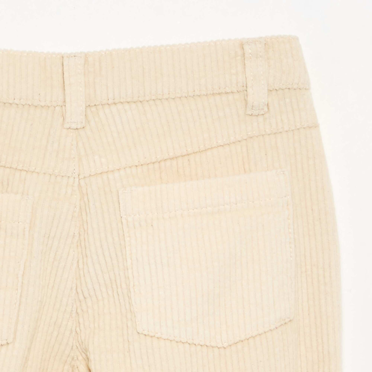 Wide Leg Corduroy Trousers WHITE