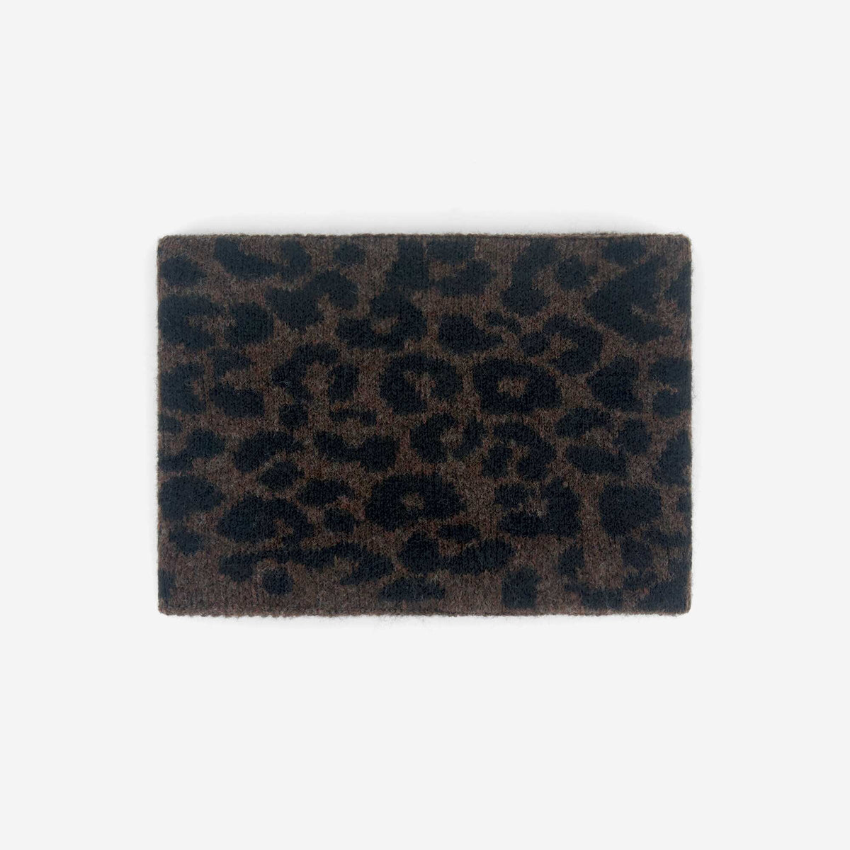 Fleece-Lined Knitted Neck Warmer BROWN