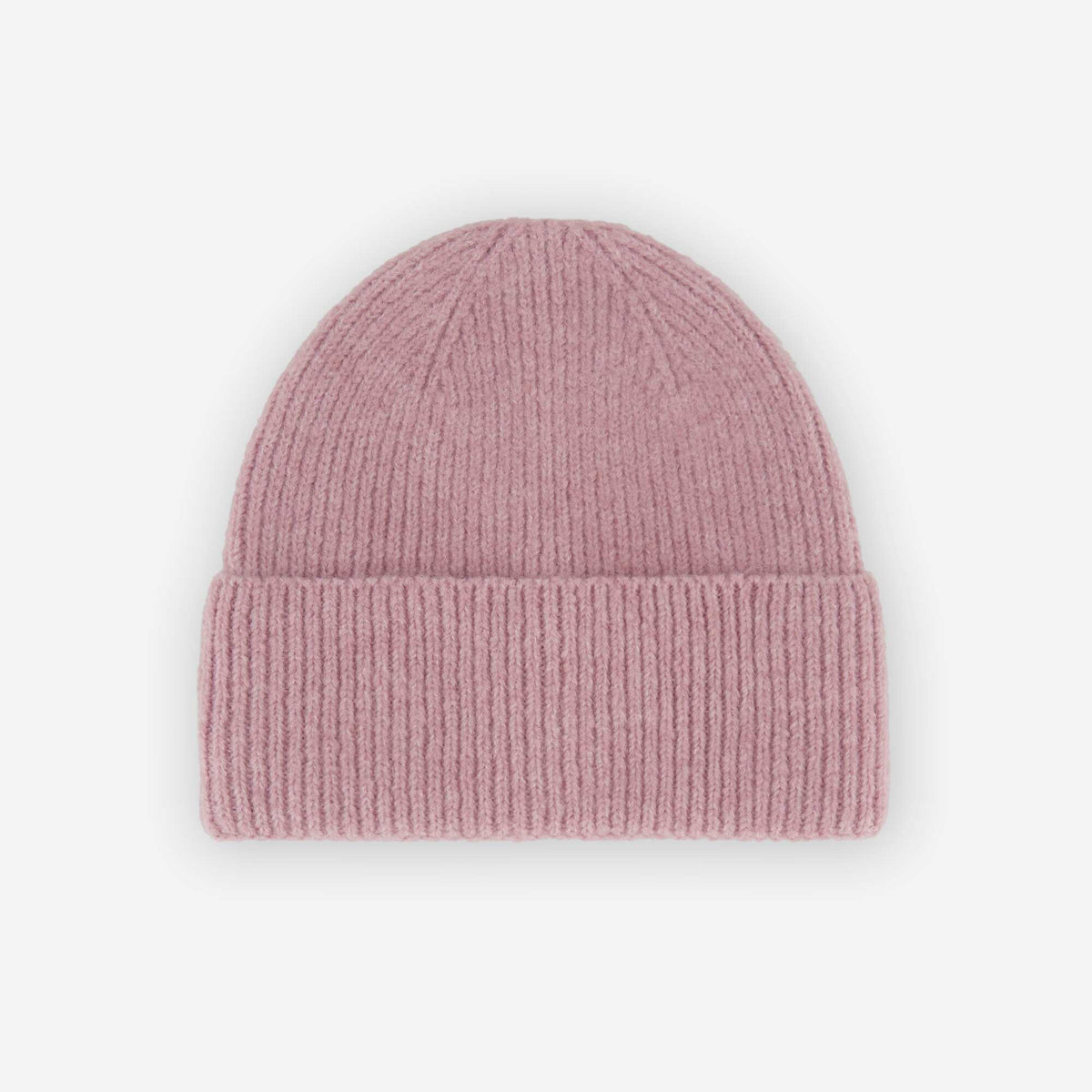 Solid Beanie with Fold-Over Cuff PINK