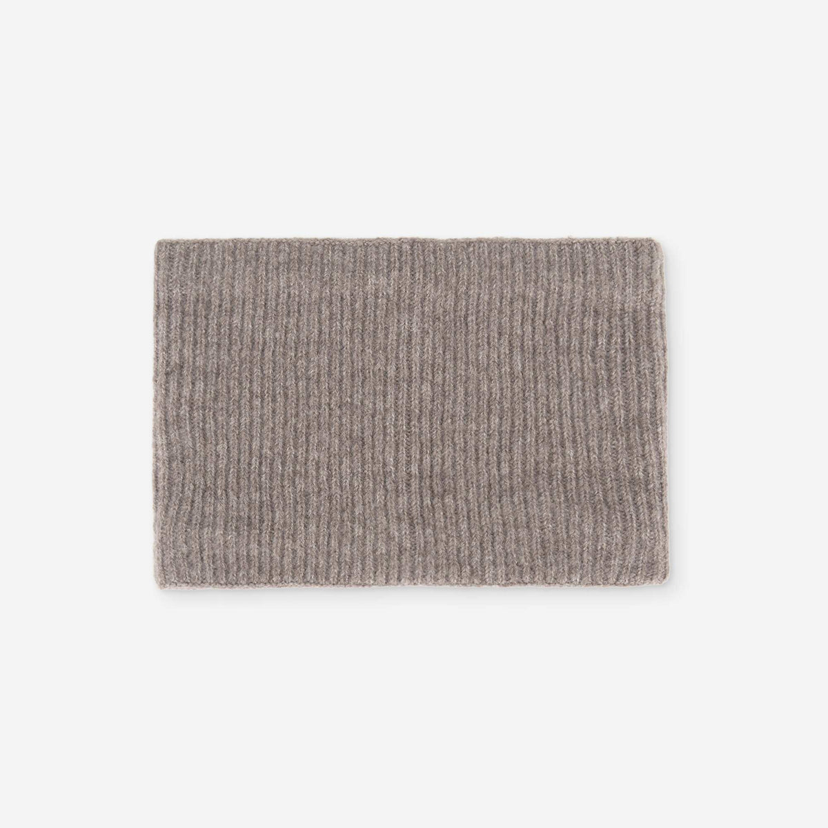 Ribbed knit neck warmer BEIGE