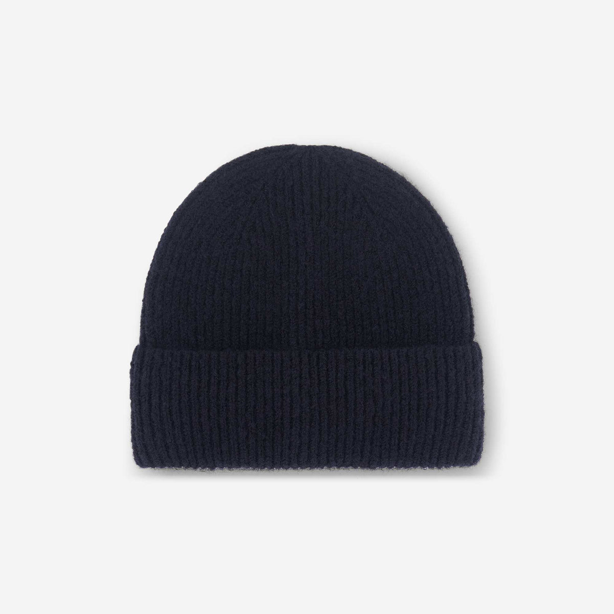Solid Ribbed Knit Beanie BLUE
