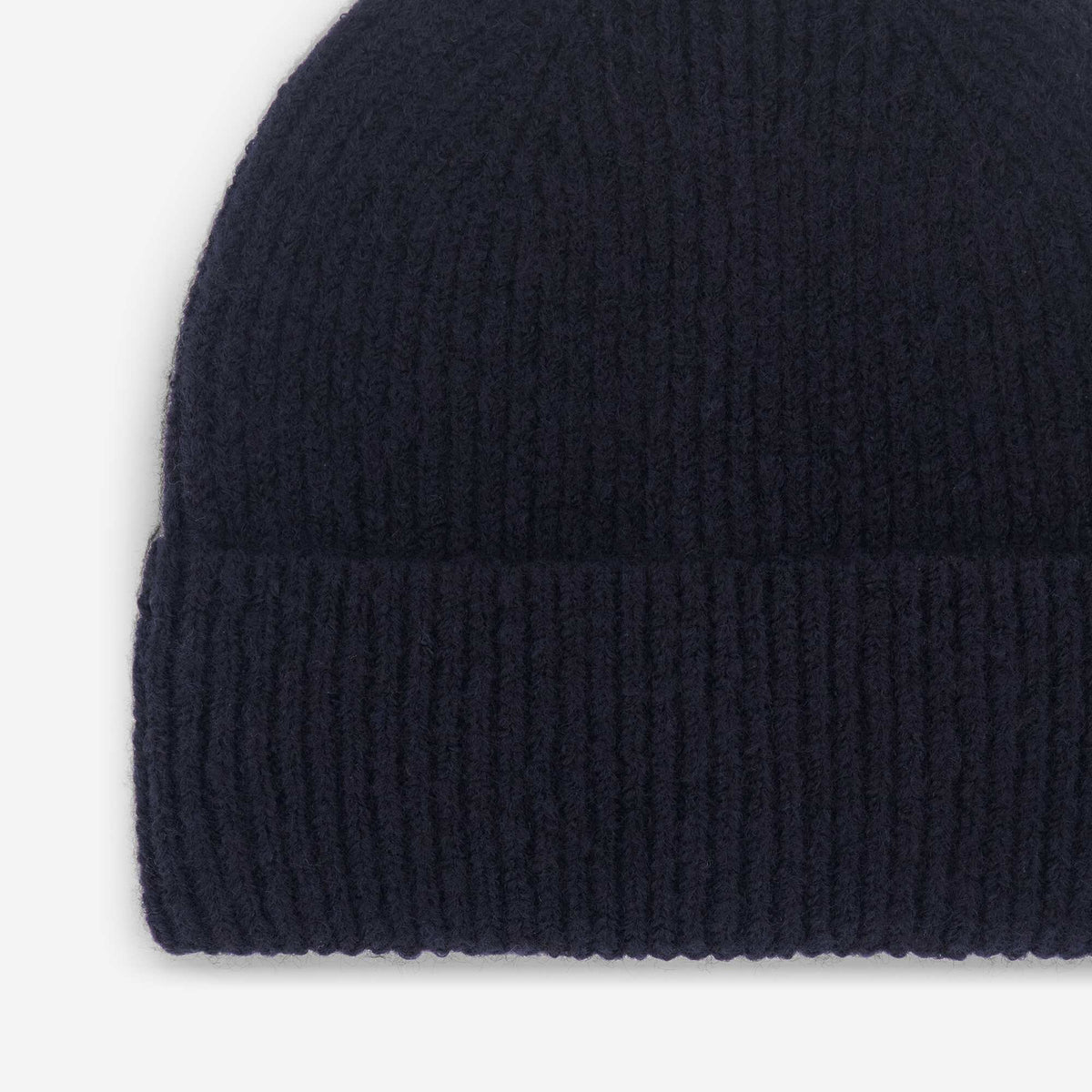 Solid Ribbed Knit Beanie BLUE