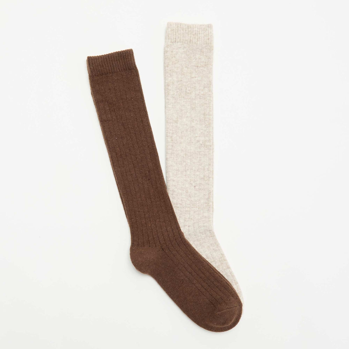 2-Pack of Tall Socks BEIGE
