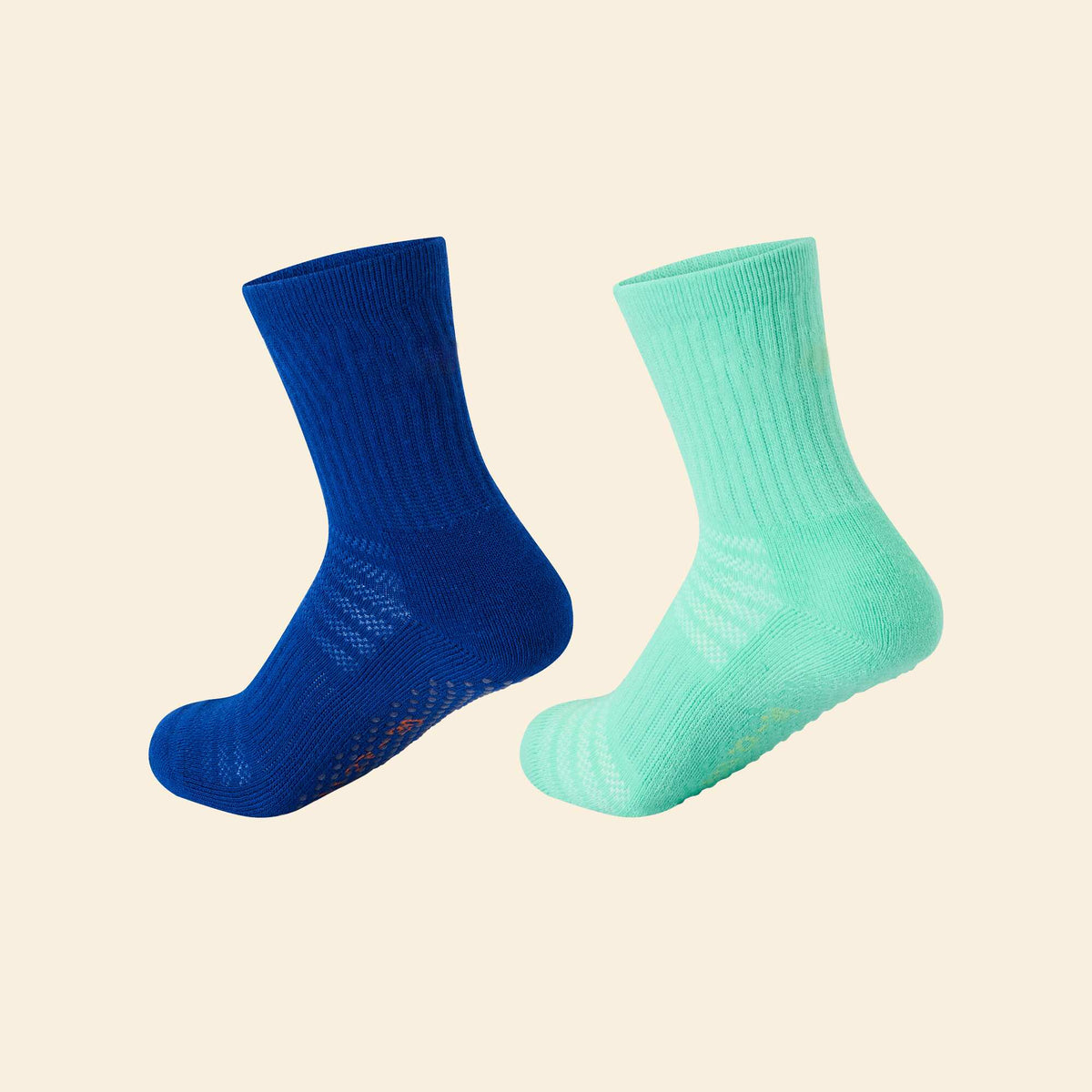 Pack of 2 pairs of anti-slip socks GREEN
