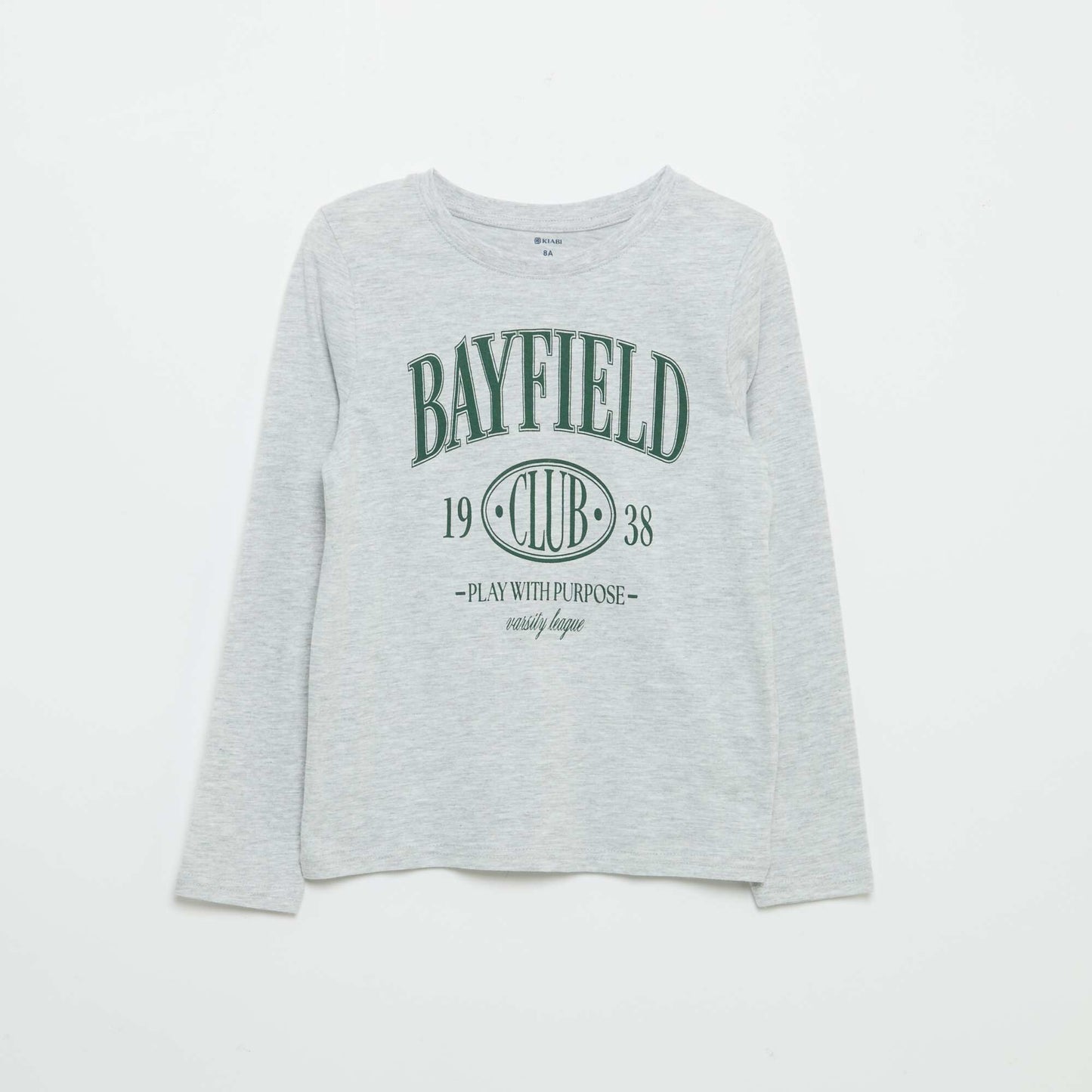 Printed long-sleeved T-shirt GREY