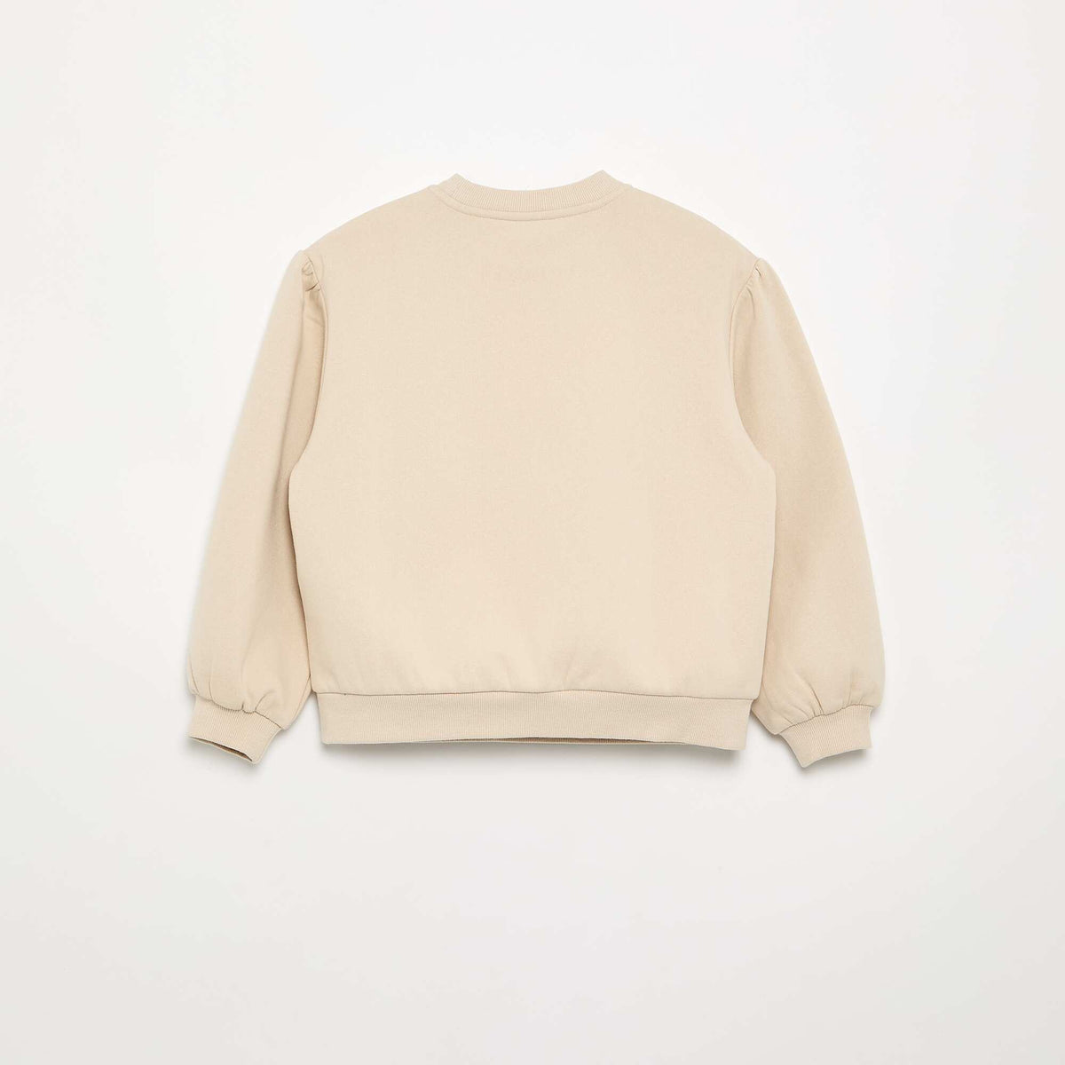Long-sleeved sweatshirt with bow BEIGE