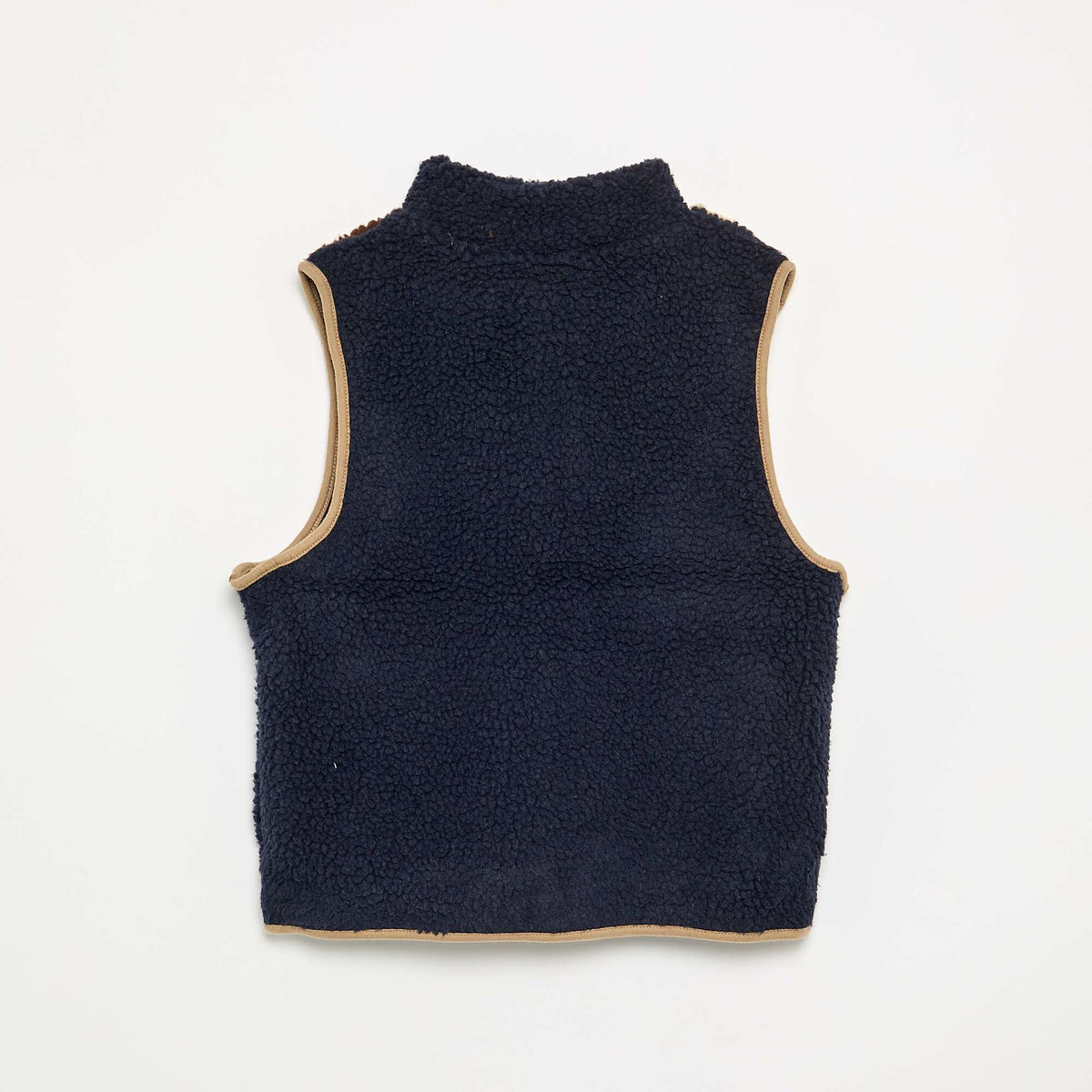 Sleeveless Faux Sheepskin Gilet BROWN