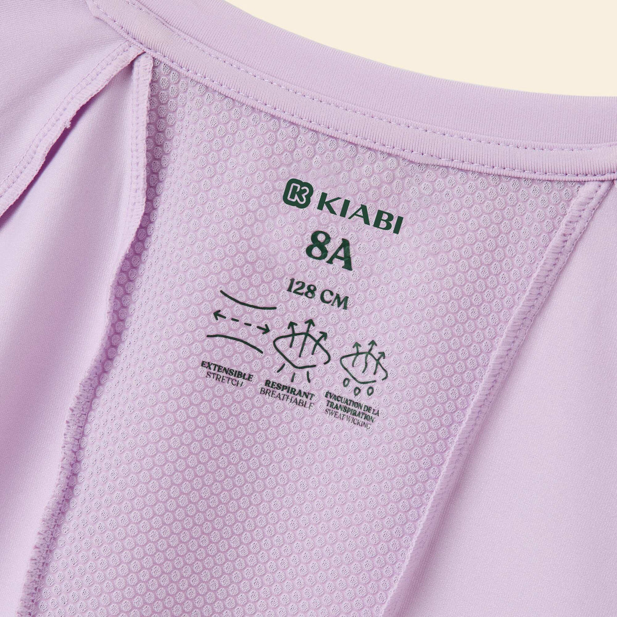 Flowy Short-Sleeved Sports T-Shirt PURPLE