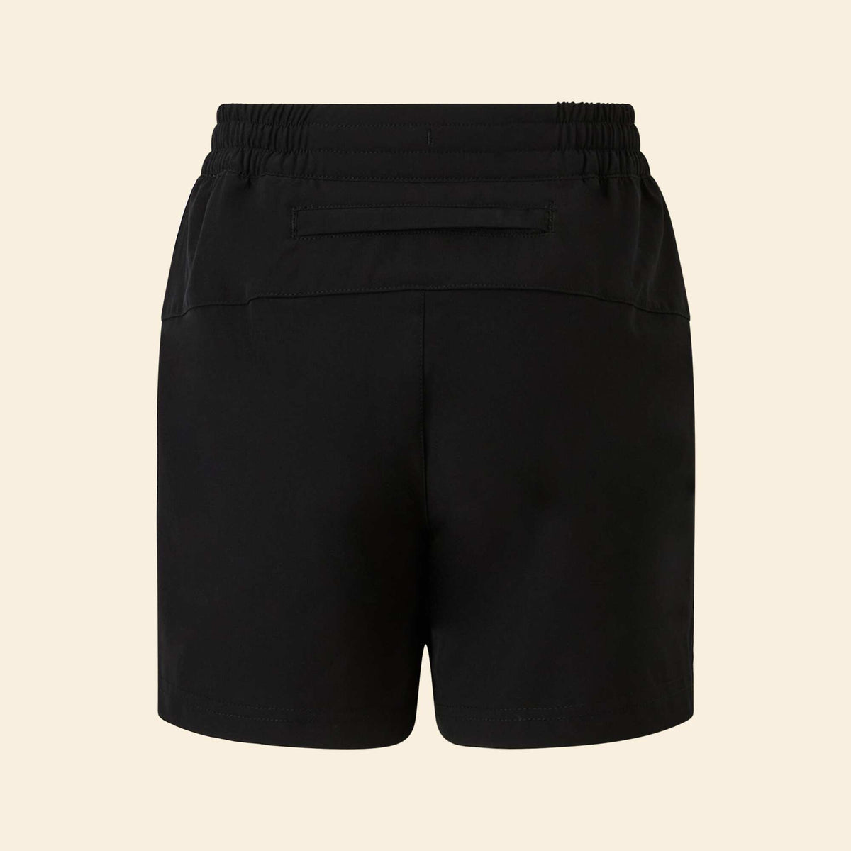 Sports shorts with zipped back pocket BLACK