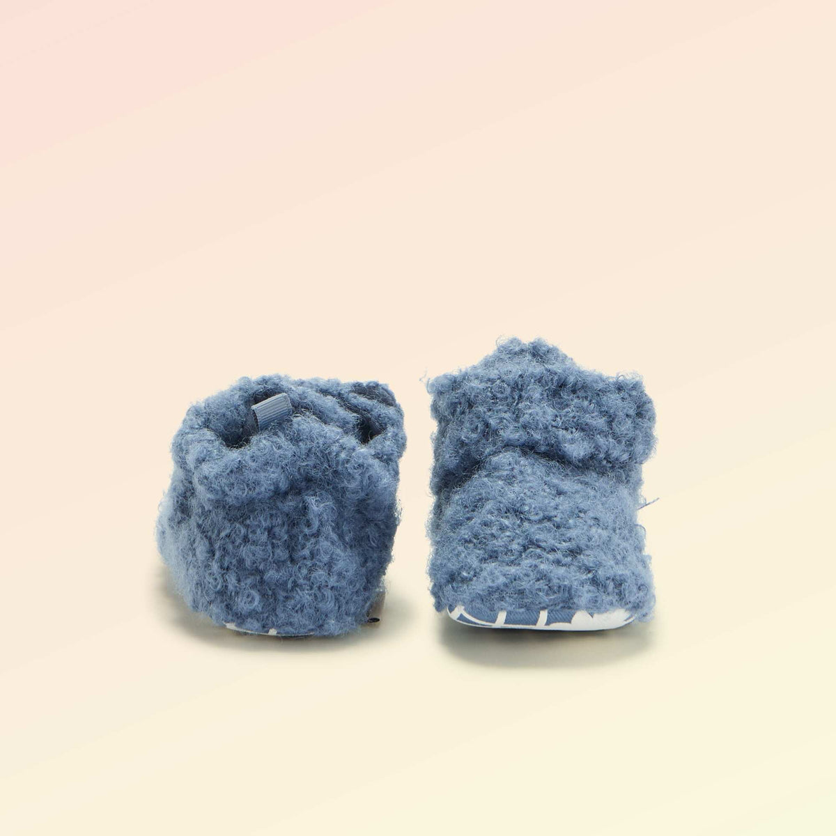 High-top sheepskin-effect slippers - 'Kitchoun' BLUE