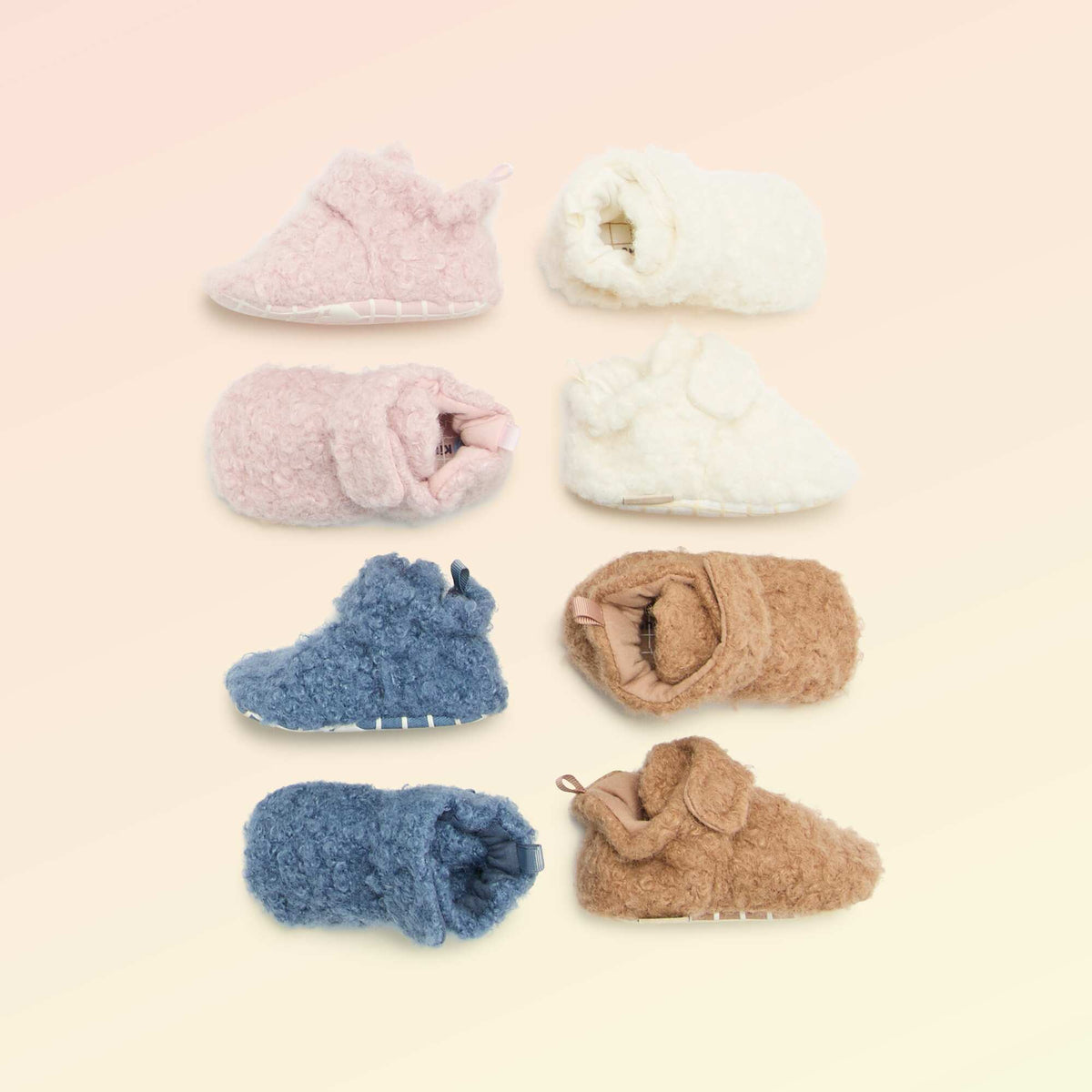 High-top sheepskin-effect slippers - 'Kitchoun' BEIGE