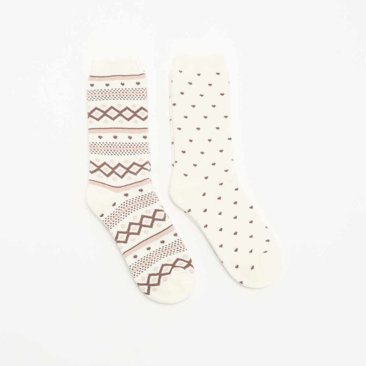 2-Pack of Lined Socks WHITE