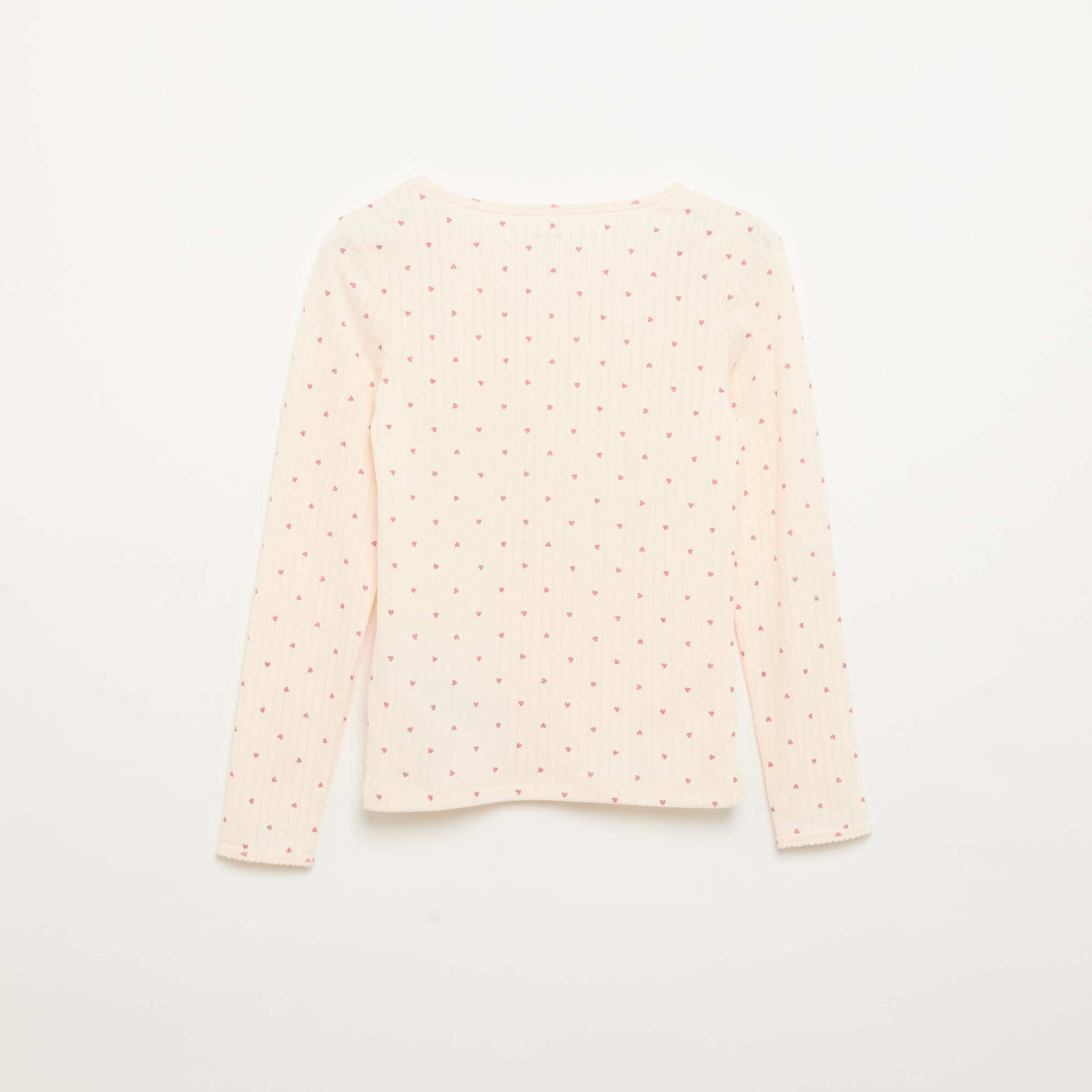 Pack of 2 Fancy Knit Long-Sleeved T-shirts PINK