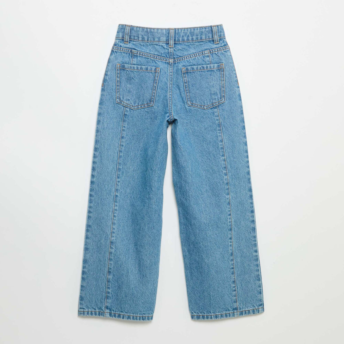 Wide Leg Trousers with Decorative Studs BLUE
