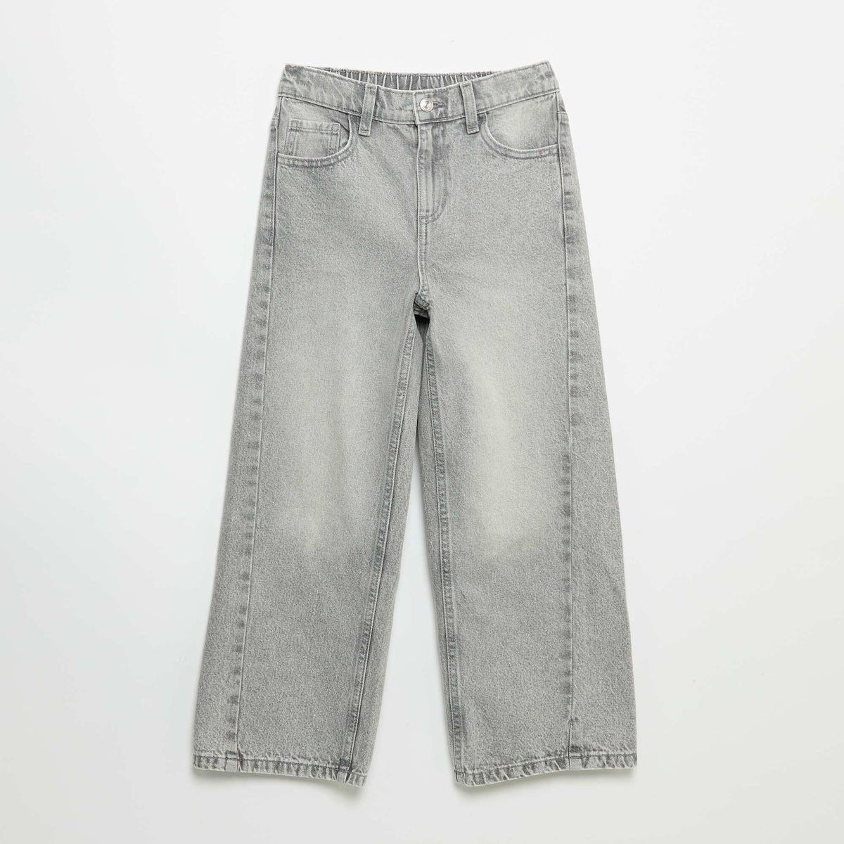 Embroidered Wide Leg Trousers GREY