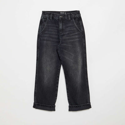 Straight-Cut 5-Pocket Denim BLACK