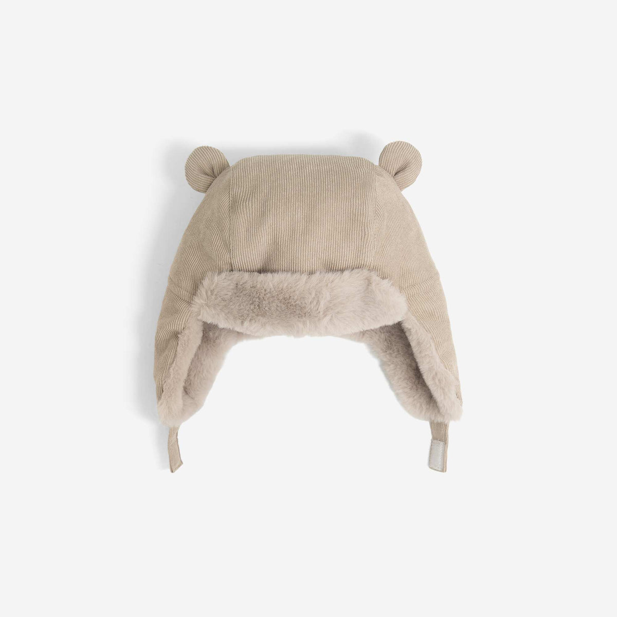 Lined Trapper Hat with Playful Ears BEIGE
