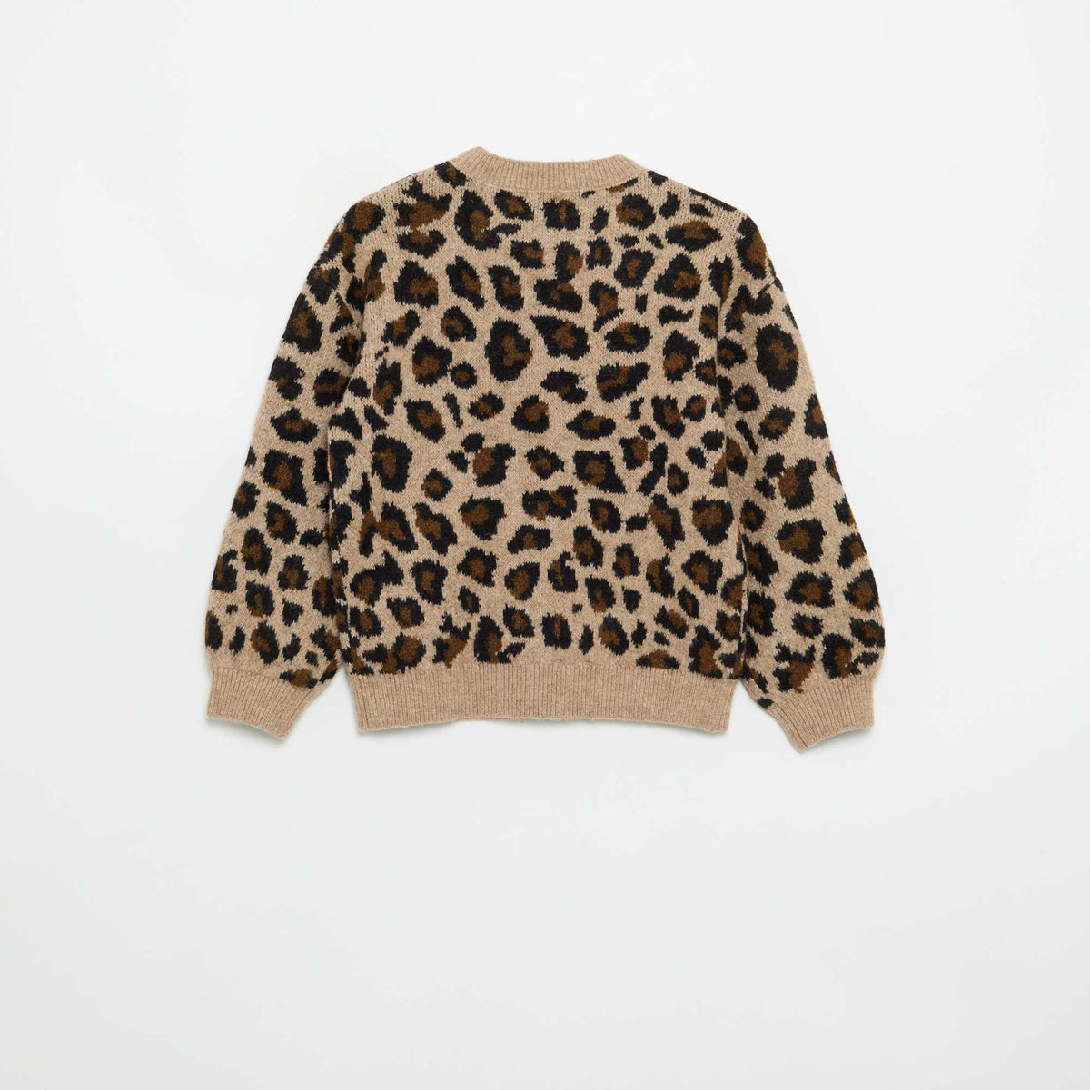 Leopard Print Sweater BEIGE