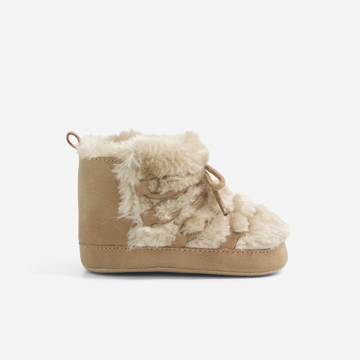 Lined Lace-Up Boots BROWN