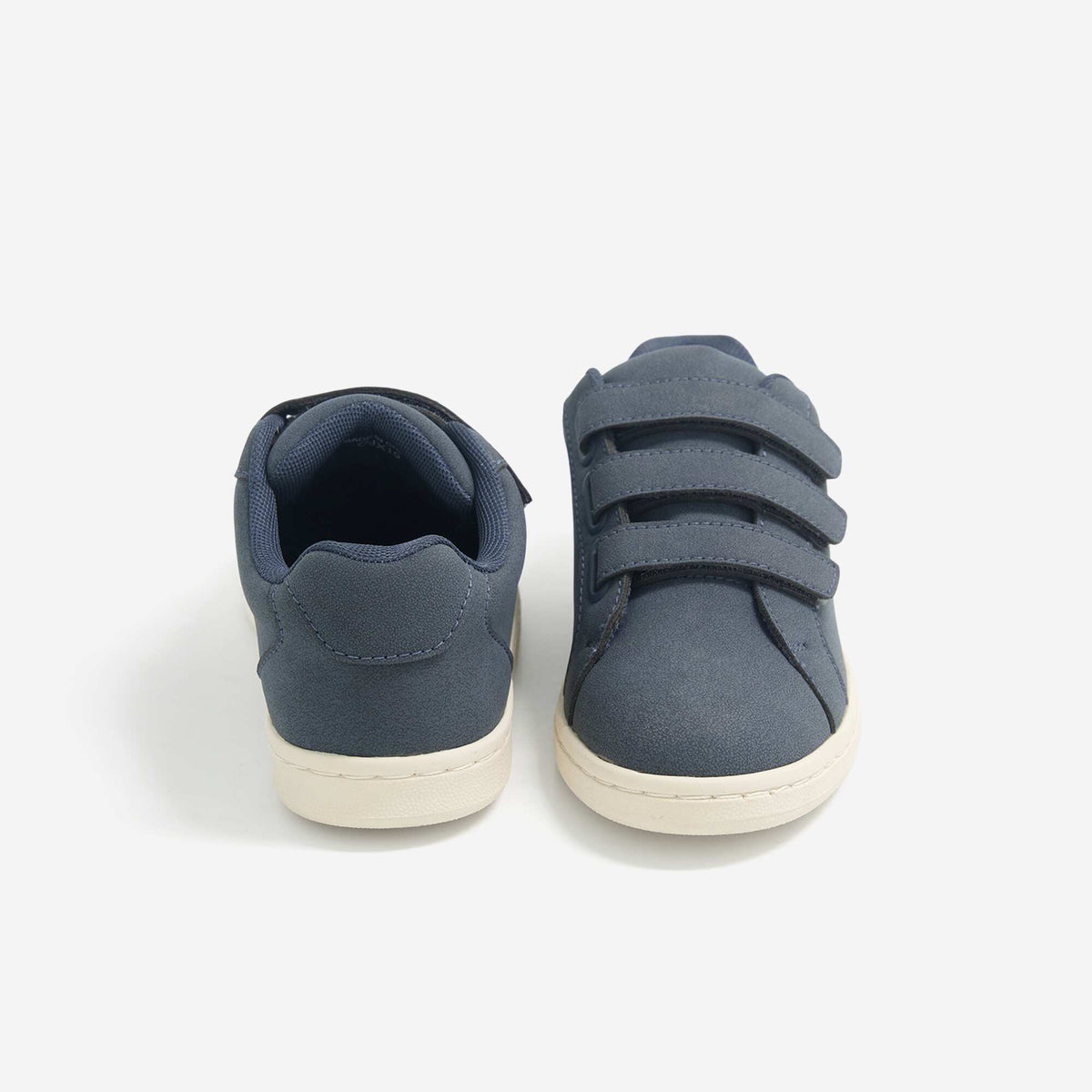 Low-top sneakers with hook-and-loop straps BLUE