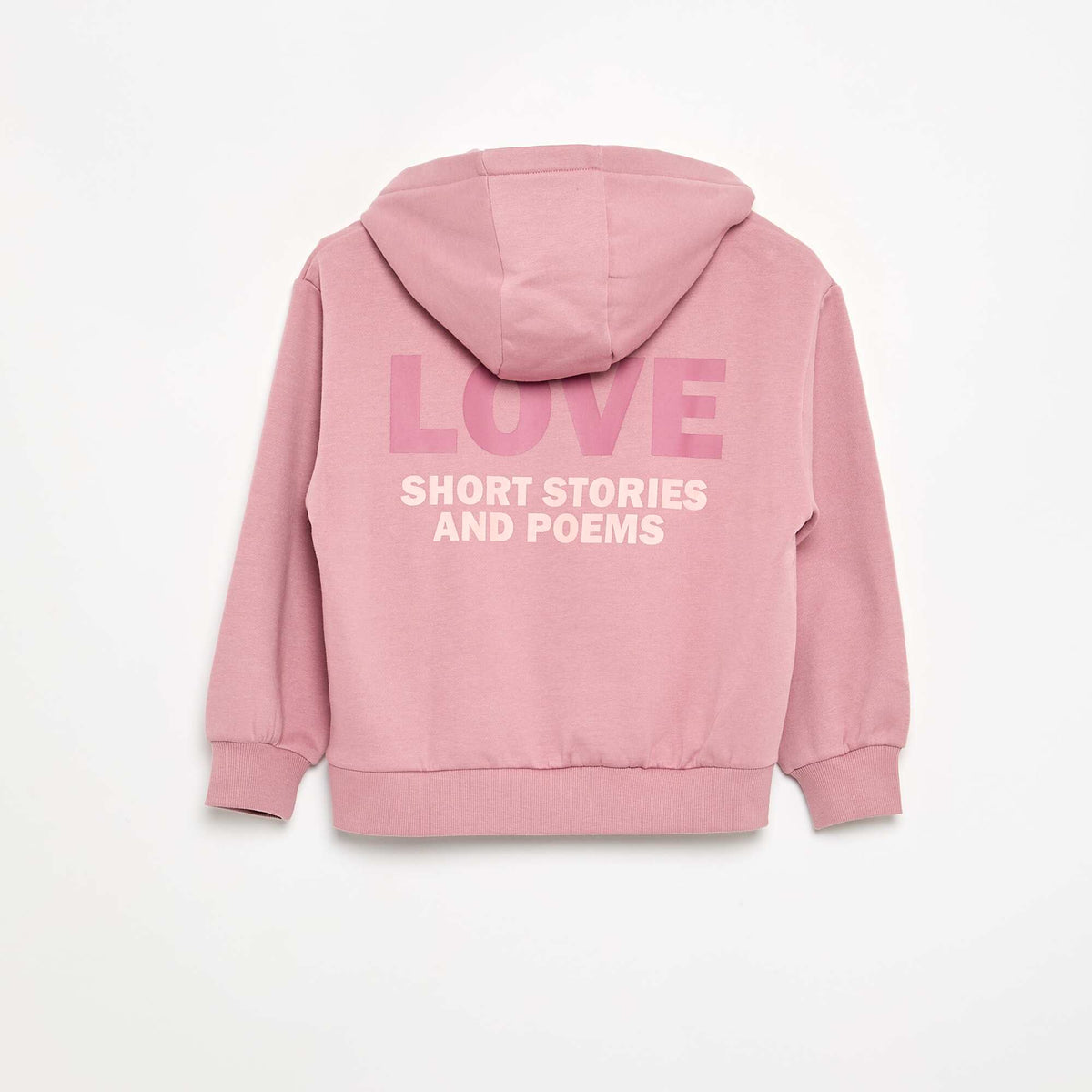 Hoodie with front and back print PINK