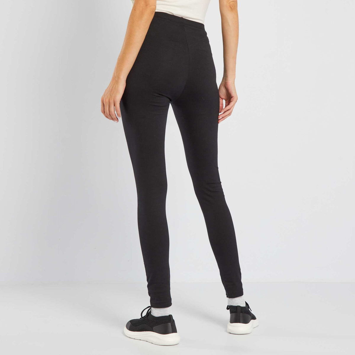 Women's Long Organic Cotton Sports Leggings BLACK