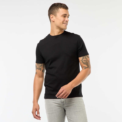 Straight-cut plain jersey T-shirt