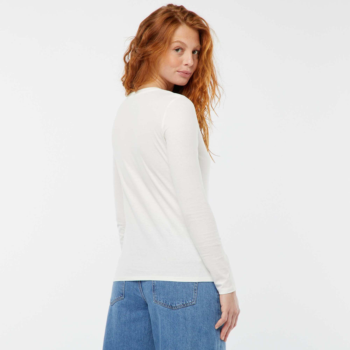 V-neck T-shirt WHITE