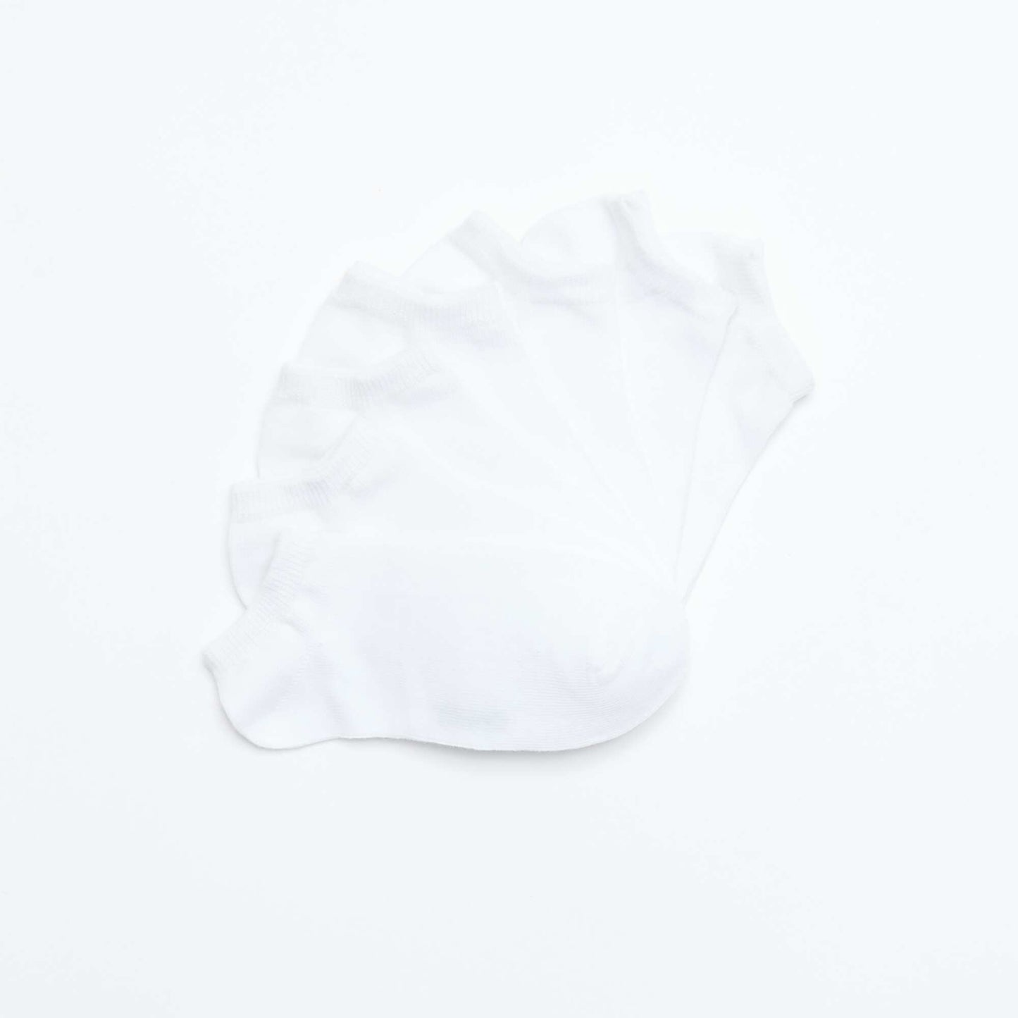 Pack of 7 pairs of trainer socks WHITE