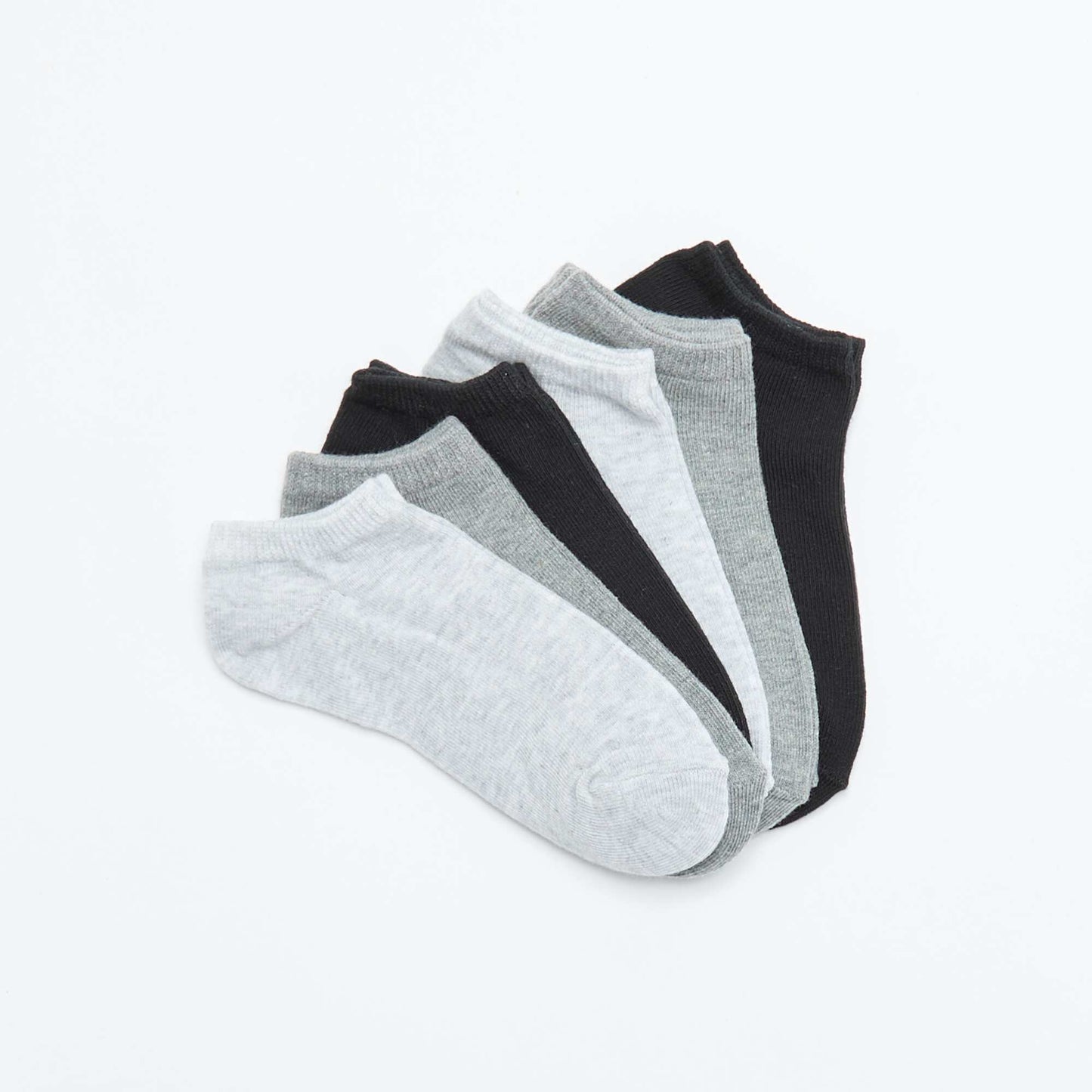 Pack of 7 pairs of trainer socks GREY