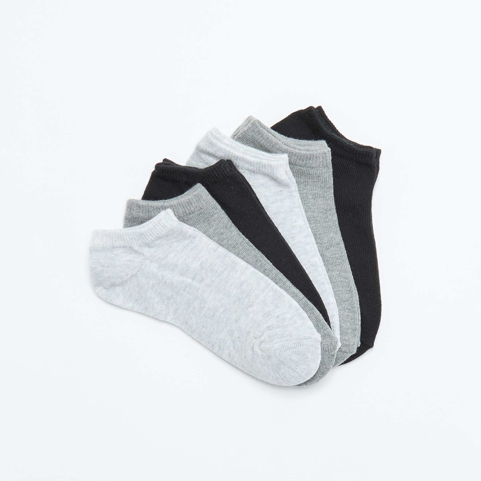 Pack of 7 pairs of trainer socks GREY