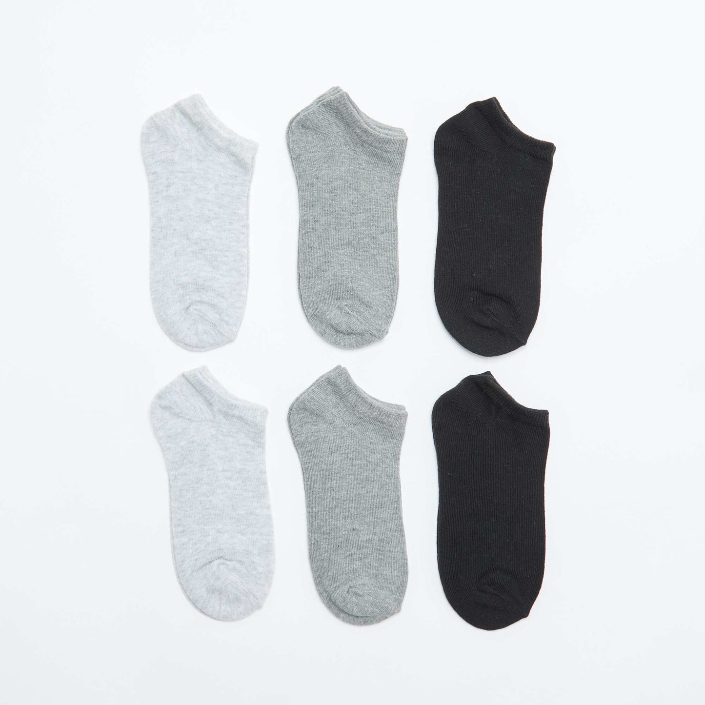 Pack of 7 pairs of trainer socks GREY