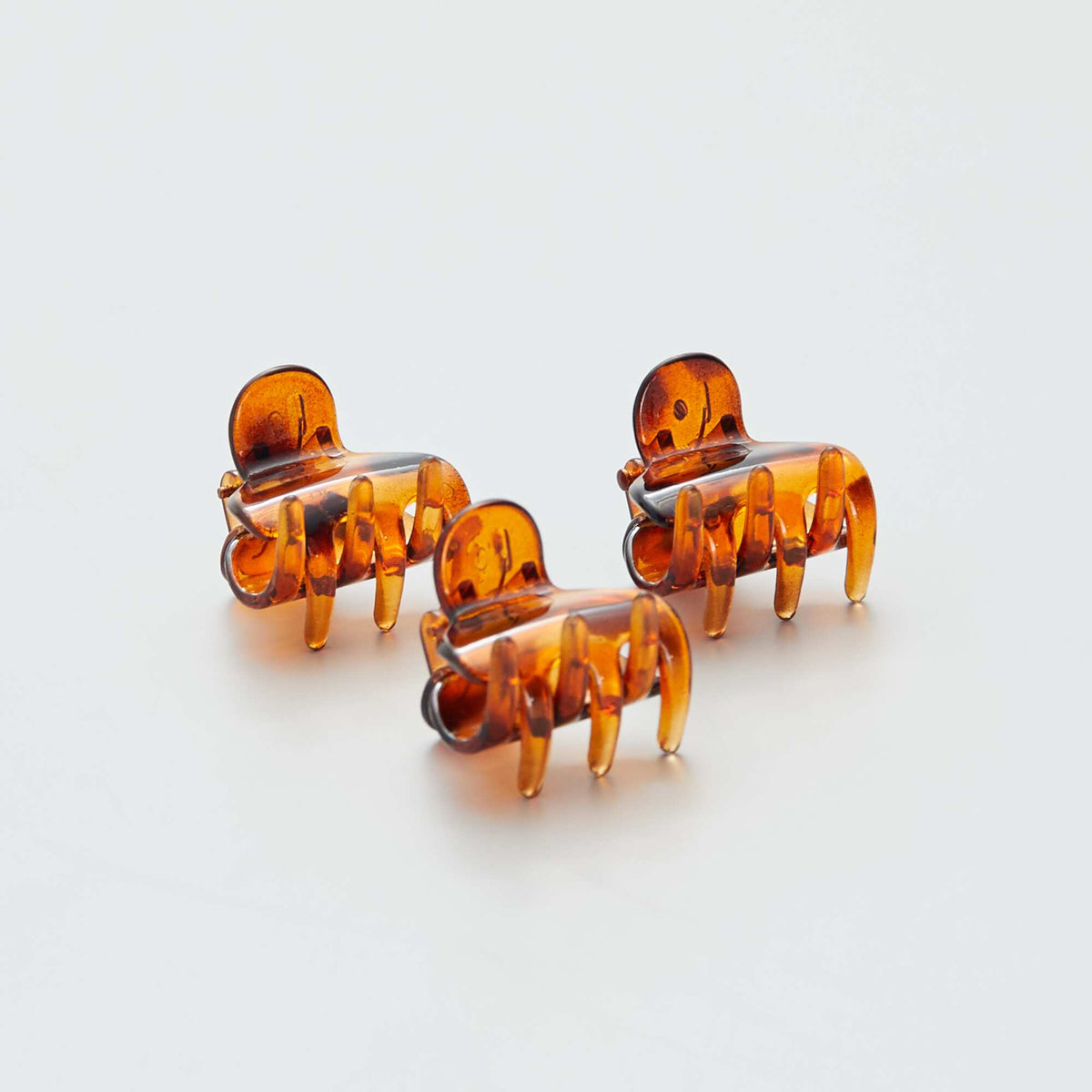 Set of 3 Claw Clips BROWN