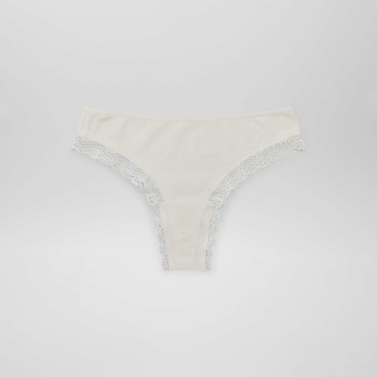Pack of 3 Ribbed Knit Thongs PURPLE